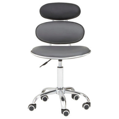 Fran Office Chair | Black Leather Effect Home Office Chair