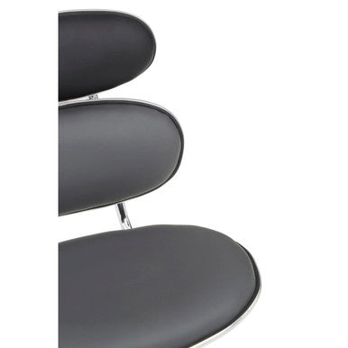 Fran Office Chair | Black Leather Effect Home Office Chair