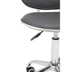 Fran Office Chair | Black Leather Effect Home Office Chair