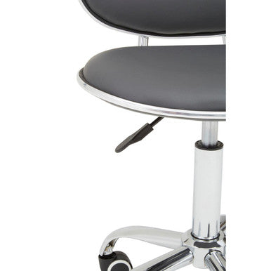 Fran Office Chair | Black Leather Effect Home Office Chair