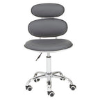 Fran Office Chair | Grey Leather Effect Home Office Chair