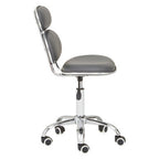 Fran Office Chair | Grey Leather Effect Home Office Chair