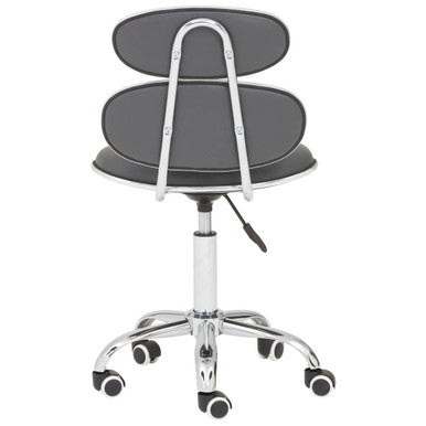 Fran Office Chair | Grey Leather Effect Home Office Chair
