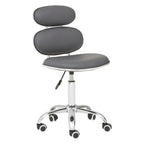 Fran Office Chair | Grey Leather Effect Home Office Chair