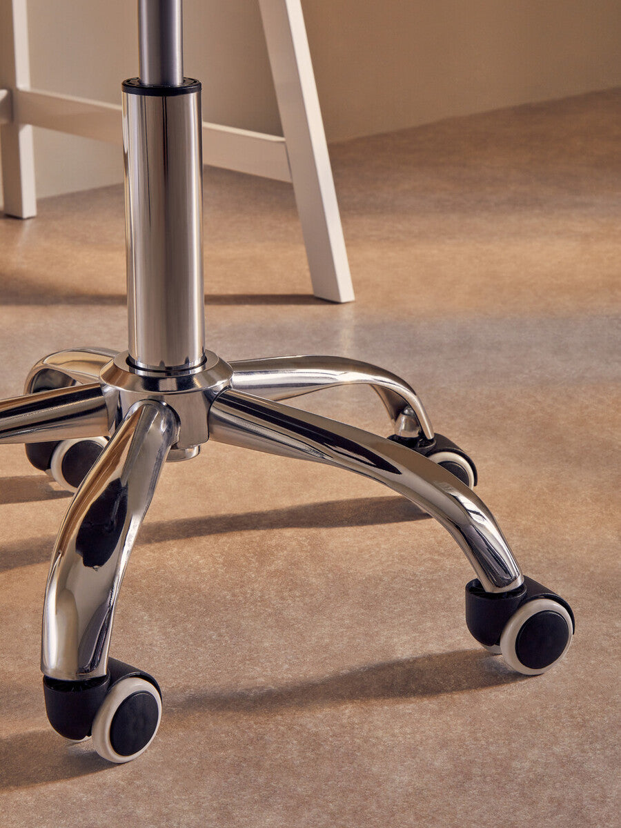Fionna Office Chair | Black Leather Effect Curved Back Home Office Chair