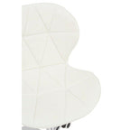 Franki Office Chair | White Velvet Quilted Home Office Chair