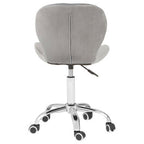 Franki Office Chair | Grey Velvet Quilted Home Office Chair
