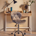 Franki Office Chair | Grey Velvet Quilted Home Office Chair