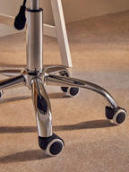 Franki Office Chair | Grey Velvet Quilted Home Office Chair