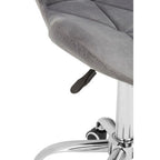 Franki Office Chair | Grey Velvet Quilted Home Office Chair