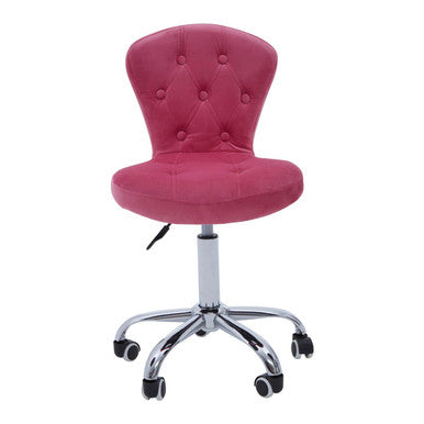 Fayth Office Chair | Pink Velvet Button Tufted Home Office Chair