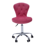 Fayth Office Chair | Pink Velvet Button Tufted Home Office Chair