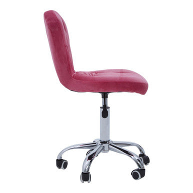 Fayth Office Chair | Pink Velvet Button Tufted Home Office Chair