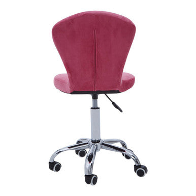 Fayth Office Chair | Pink Velvet Button Tufted Home Office Chair