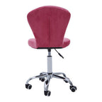Fayth Office Chair | Pink Velvet Button Tufted Home Office Chair