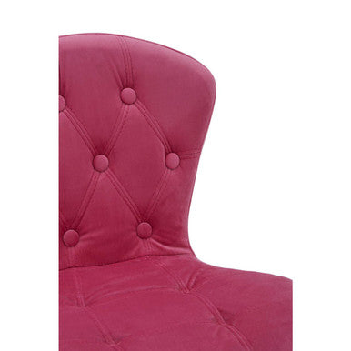 Fayth Office Chair | Pink Velvet Button Tufted Home Office Chair
