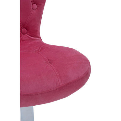 Fayth Office Chair | Pink Velvet Button Tufted Home Office Chair