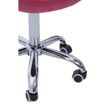 Fayth Office Chair | Pink Velvet Button Tufted Home Office Chair