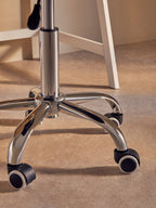 Fayth Office Chair | Grey Velvet Button Tufted Home Office Chair