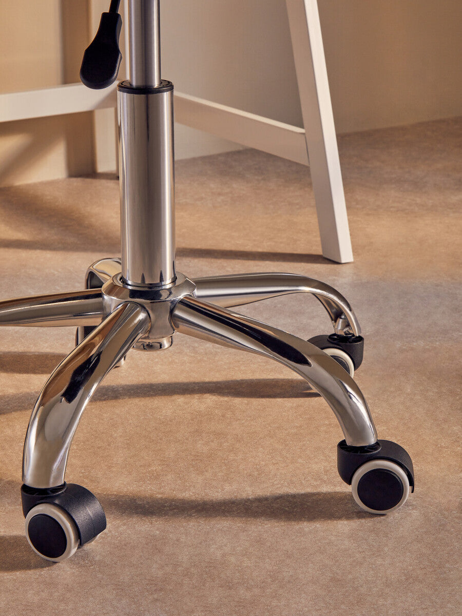 Fayth Office Chair | Grey Velvet Button Tufted Home Office Chair