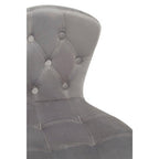 Fayth Office Chair | Grey Velvet Button Tufted Home Office Chair