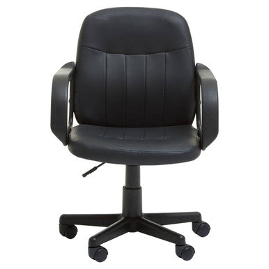 Flint Office Chair | Black Leather Effect Home Office Chair