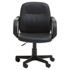 Flint Office Chair | Black Leather Effect Home Office Chair