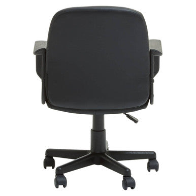 Flint Office Chair | Black Leather Effect Home Office Chair