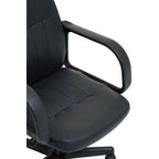 Flint Office Chair | Black Leather Effect Home Office Chair