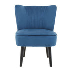 Regents Park Accent Chair | Blue Velvet Chair with Black Legs