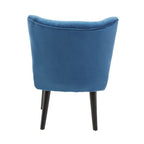 Regents Park Accent Chair | Blue Velvet Chair with Black Legs