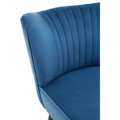 Regents Park Accent Chair | Blue Velvet Chair with Black Legs