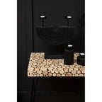 Lacuna Coffee Table | Fir Wood Mosaic Disc Coffee Table