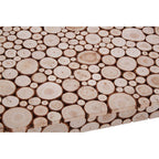Lacuna Coffee Table | Fir Wood Mosaic Disc Coffee Table