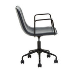 Branson Office Chair | Grey Leather Effect Home Office Chair