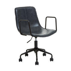 Branson Office Chair | Grey Leather Effect Home Office Chair