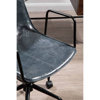 Branson Office Chair | Grey Leather Effect Home Office Chair