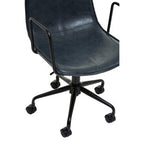 Branson Office Chair | Grey Leather Effect Home Office Chair