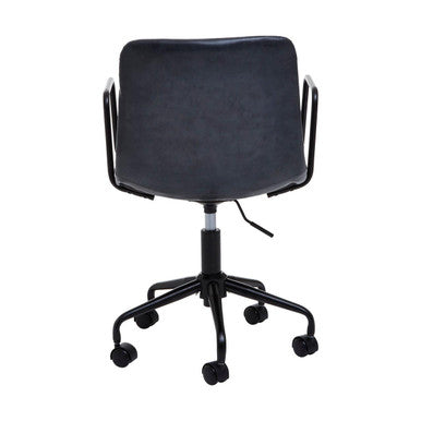 Forbes Office Chair | Grey Leather Effect Home Office Chair