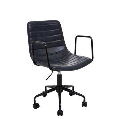 Forbes Office Chair | Grey Leather Effect Home Office Chair