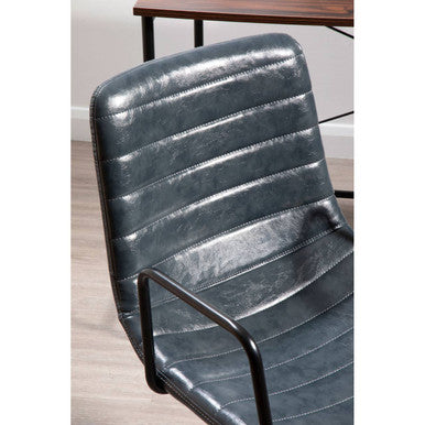 Forbes Office Chair | Grey Leather Effect Home Office Chair