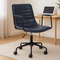 Forbes Office Chair | Grey Leather Effect Home Office Chair
