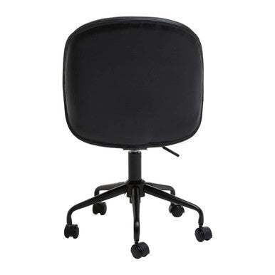 Clinton Office Chair | Black Leather Effect Home Office Chair
