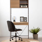 Clinton Office Chair | Black Leather Effect Home Office Chair