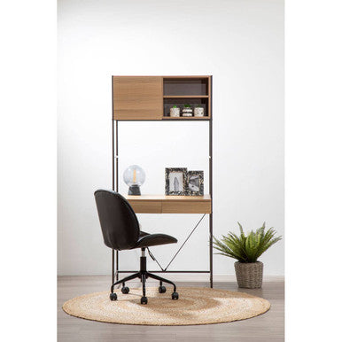 Clinton Office Chair | Black Leather Effect Home Office Chair