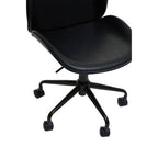 Clinton Office Chair | Black Leather Effect Home Office Chair