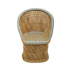 Rowan Chair & Stool Set | Natural and Grey Bamboo Chair and Stool Set