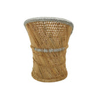 Rowan Chair & Stool Set | Natural and Grey Bamboo Chair and Stool Set