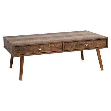 Frida Coffee Table | Wood Effect 2 Drawer Coffee Table