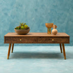 Frida Coffee Table | Wood Effect 2 Drawer Coffee Table